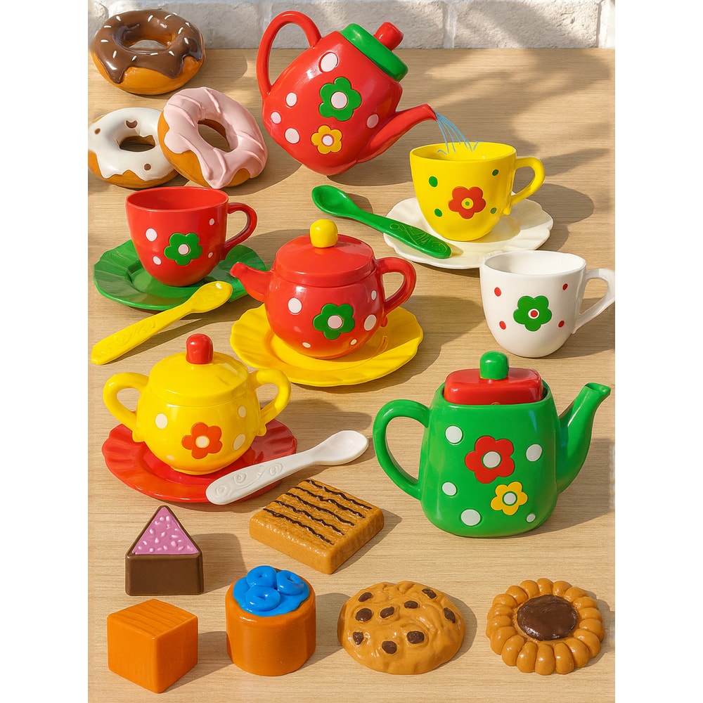 Cake Dessert Afternoon Tea Set for Girls Kitchen Toys Kids Holiday Christmas New Year Gifts
