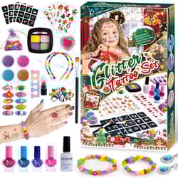 christmas diy makeup and armor set, jewelry beads, necklaces, hairpins, cartoon toys, gifts for children