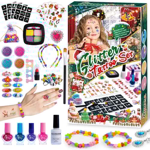 Christmas DIY Makeup and Armor Set, Jewelry Beads, Necklaces, Hairpins, Cartoon Toys, Gifts for Children