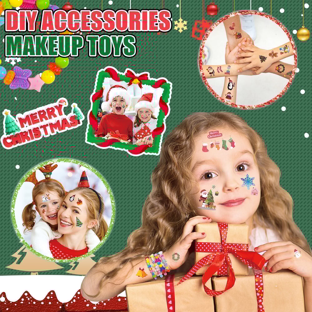 Christmas DIY Makeup And Armor Set Jewelry Beads Necklaces Hairpins Cartoon Toys Gifts For Children 1