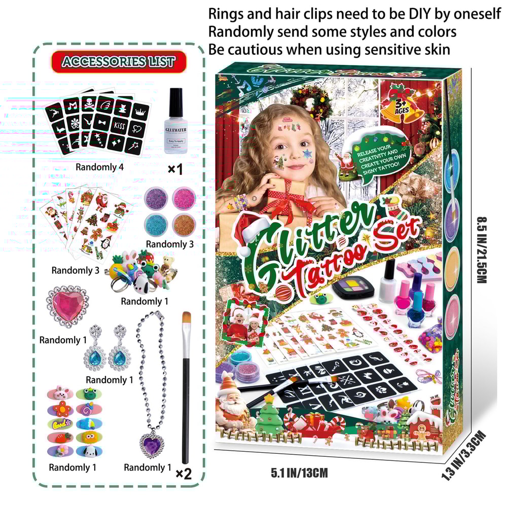 Christmas DIY Makeup And Armor Set Jewelry Beads Necklaces Hairpins Cartoon Toys Gifts For Children 6