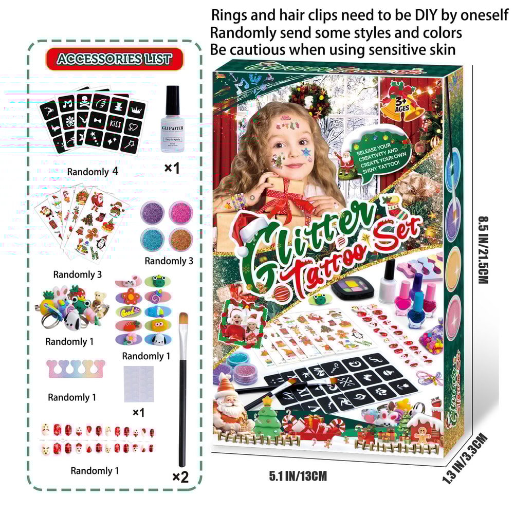 Christmas DIY Makeup And Armor Set Jewelry Beads Necklaces Hairpins Cartoon Toys Gifts For Children 8