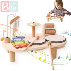 montessori musical toys, baby educational toys, wooden xylophone aeolian bells, childrens music table toys