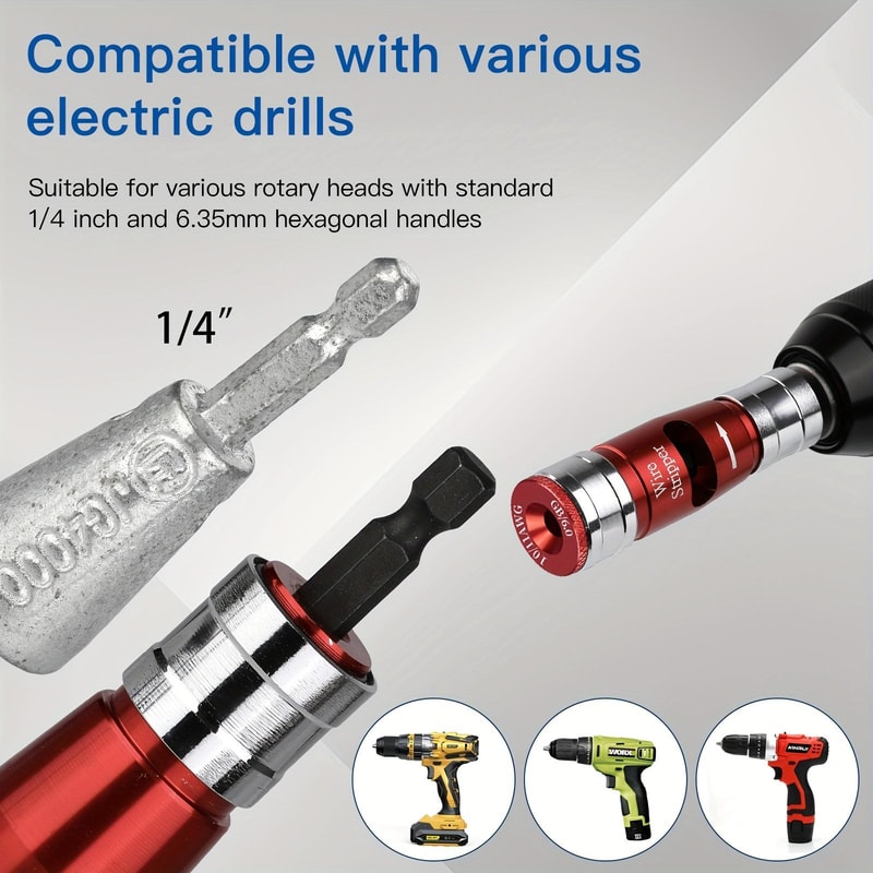 IndustrialGrade Electrician Quick Stripping Kit Bit Stripper And Twist Tool Set 2