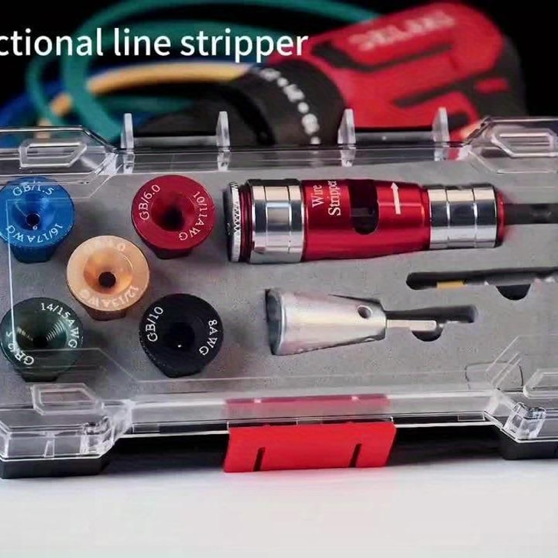 IndustrialGrade Electrician Quick Stripping Kit Bit Stripper And Twist Tool Set 4