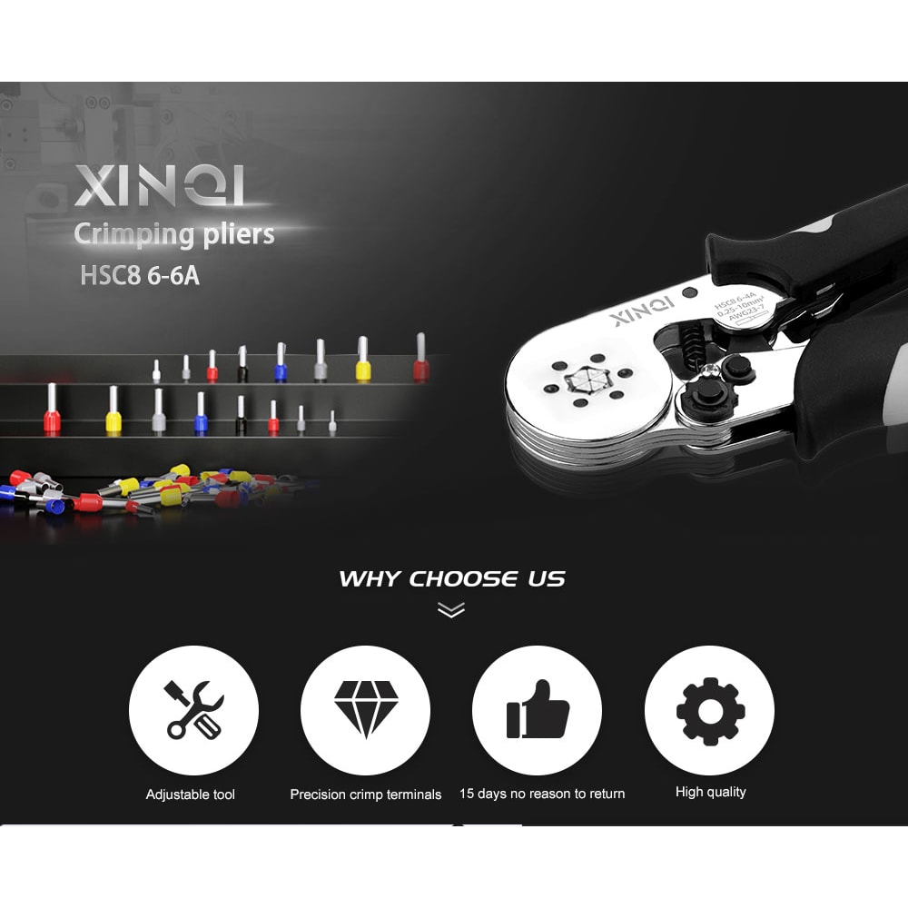 Crimping Tool Tubular Terminal Crimper With Mini Ferrule Electrical Kit And Bag 3