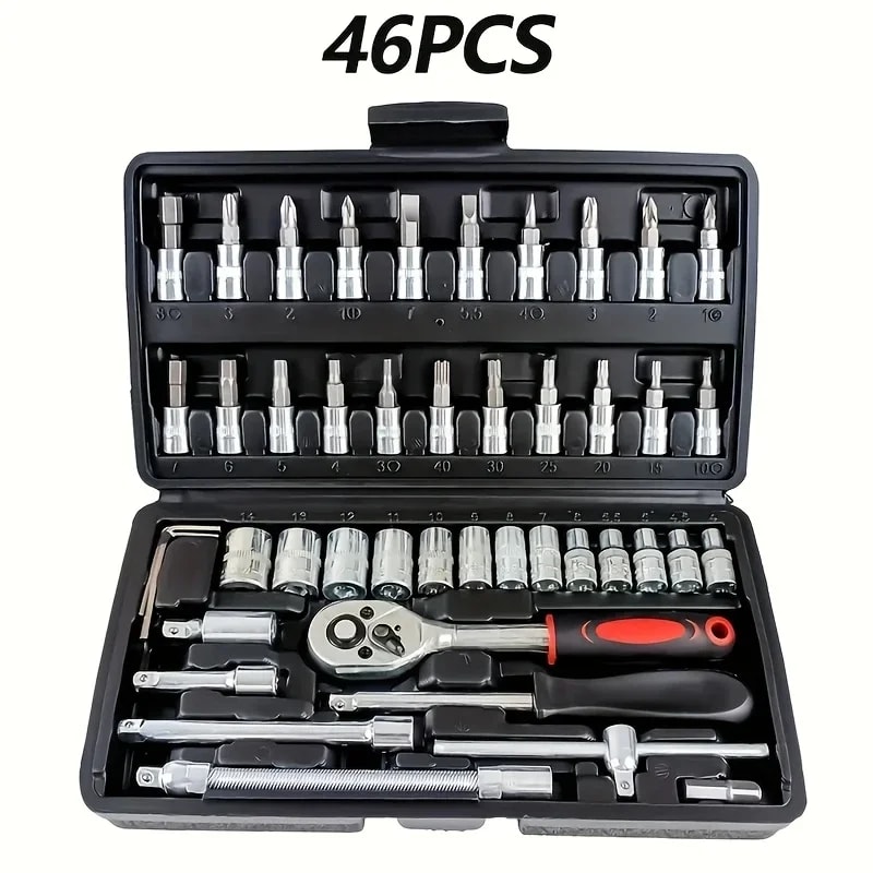 Car Repair Tool Kit Ratchet Wrench Set Socket Set Torque Repair Tools For Auto Repair 0