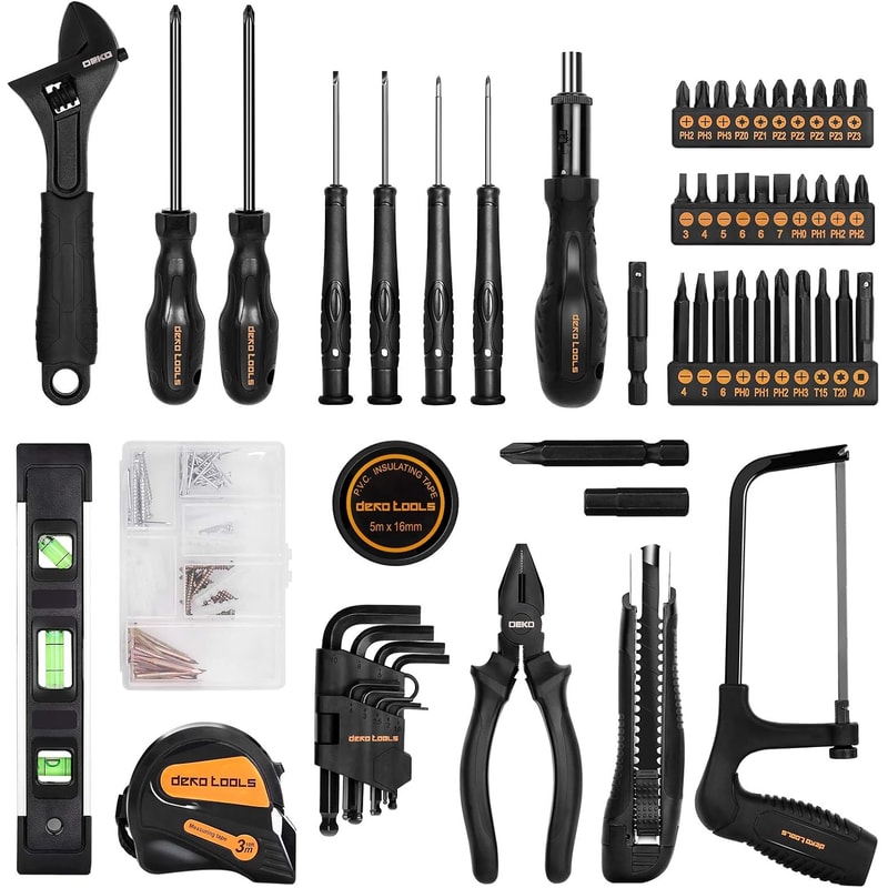 General Household Hand Tool Kit, Professional Auto Repair Tool Set for Home Use