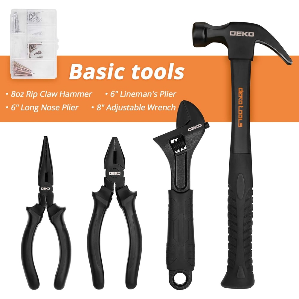 General Household Hand Tool Kit, Professional Auto Repair Tool Set for Home Use