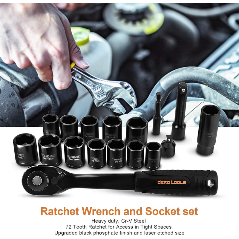 General Household Hand Tool Kit, Professional Auto Repair Tool Set for Home Use