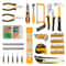 Mixed Tool Set Socket Wrench Auto Repair Kit With Plastic Toolbox Storage Essential Hand Tools For 3
