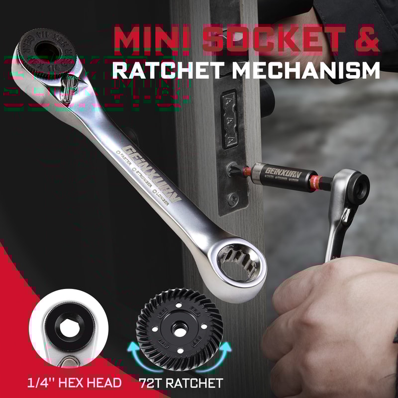 DIY Tools Set Packaged with Impact Screwdriver Bits, Mini Wrench, Step Drill, Socket Adapter, and Bit Holder