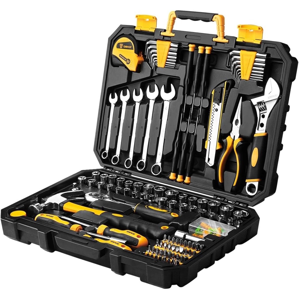 General Household Hand Tool Kit Auto Repair Tool Set with Plastic Storage Case