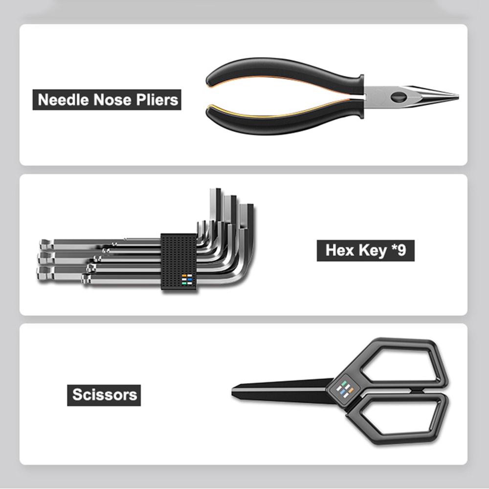 Auto Repair Tool Set Household Hand Tool Kit with Plastic Toolbox Storage Case