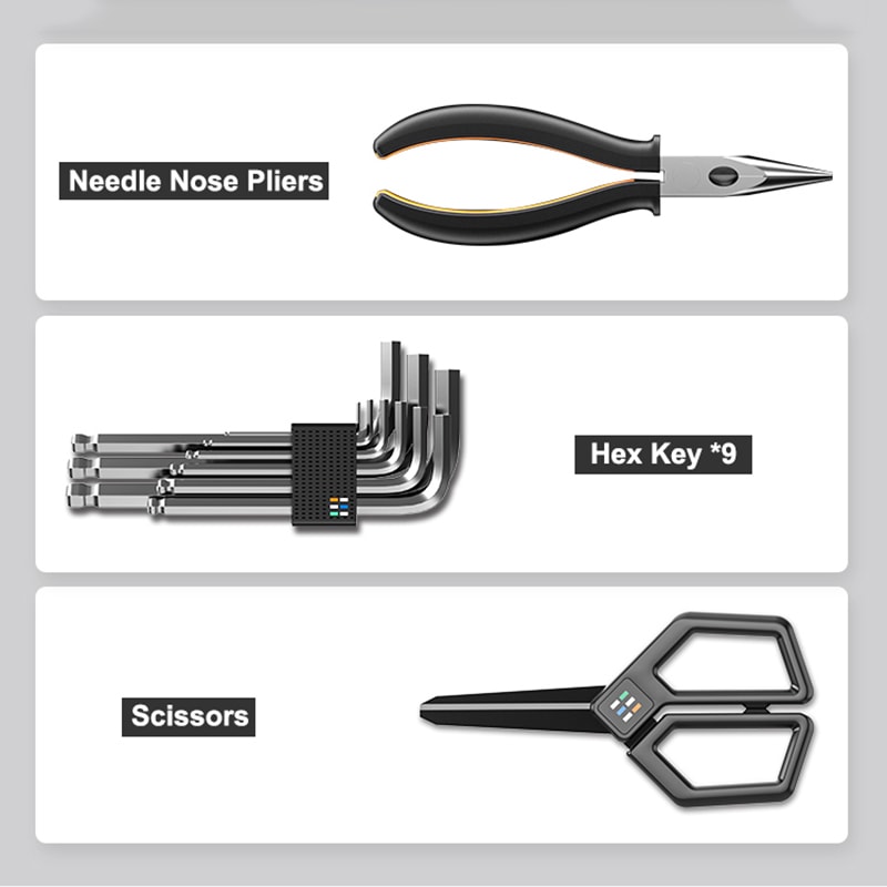 Auto Repair Tool Set Household Hand Tool Kit with Plastic Toolbox Storage Case