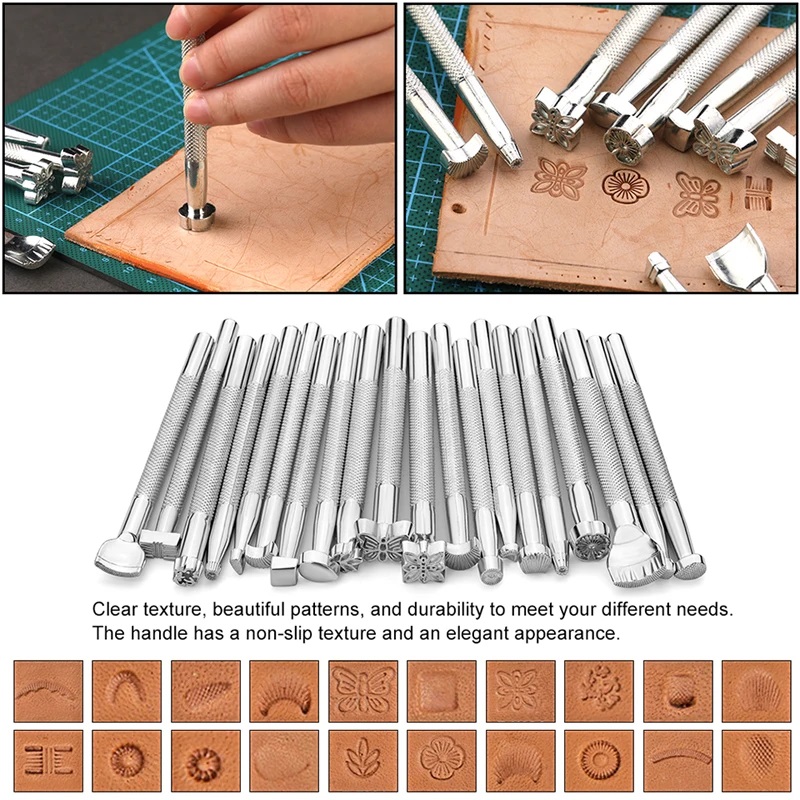 Leather Craft Sewing Tools Set with Awl Upholstery Thread Needles Thimble for DIY Repair Stitching