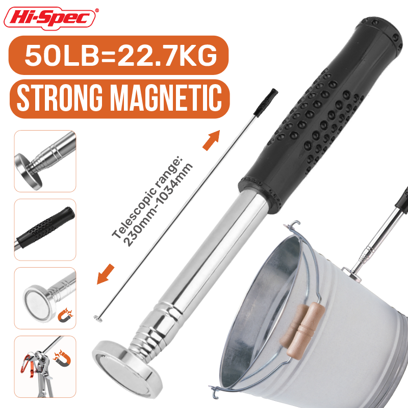 Retractable Stainless Steel 50LB Magnetic Telescopic Picker Pickup Stick Tool For Hard To Reach Are 3