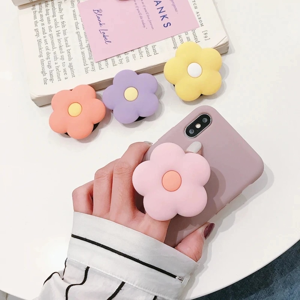 Cute Flower Universal Phone Holder Stretchable Mobile Bracket For Easy Use 0