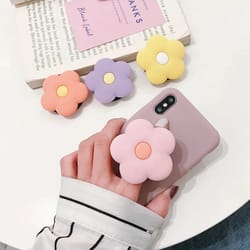 cute flower universal phone holder stretchable mobile bracket for easy use