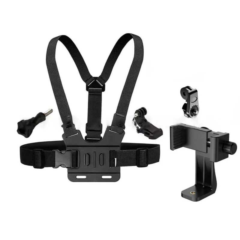 Adjustable Phone Clip Holder with Chest Strap for Sport Camera and Mobile Phones Versatile, Durable, and Adjustable Mo