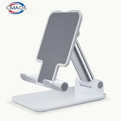 adjustable foldable tablet and phone holder stand for desk – universal support for iphone, ipad, samsung, and more