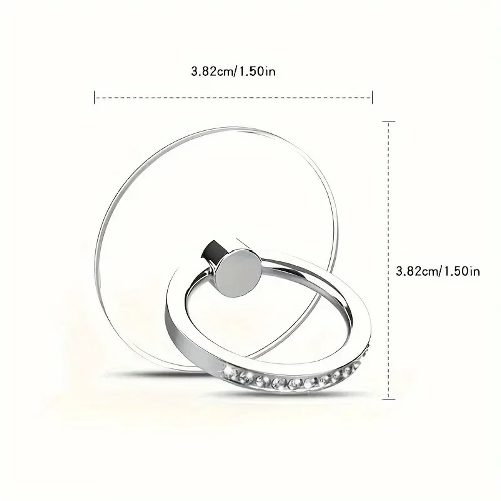 Transparent Circle Finger Ring Mobile Phone Holder Universal Cellphone Bracket for Men & Women