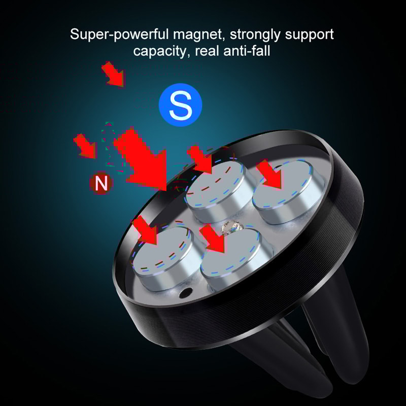 Magnetic Car Phone Holder For Air Vent Universal Mobile Stand 3