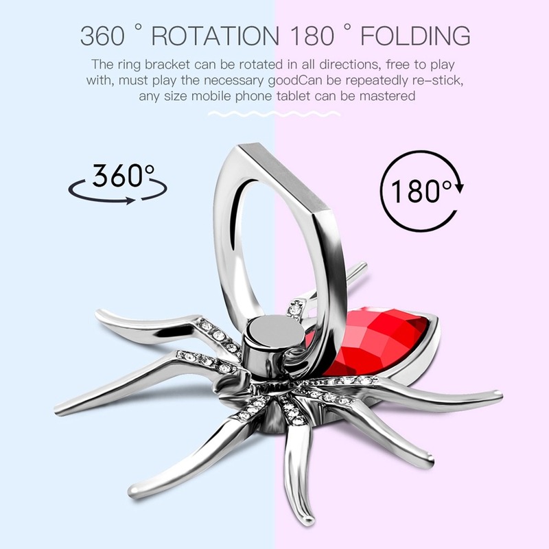 Mobile Spider Ring Phone Holder Luxury Diamond Cell Phone Finger Grip Holder for Iphone 360 Phone Expanding Stand Finger Holder