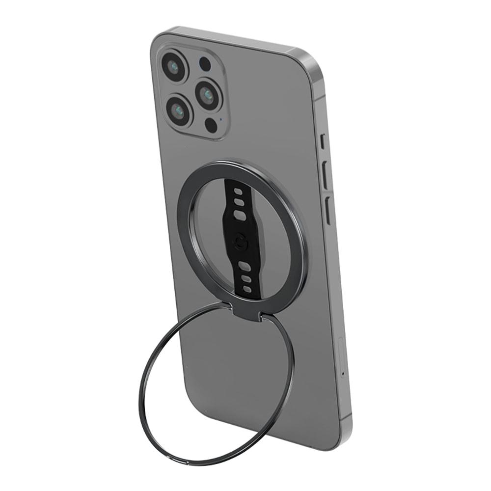 MagSafe Phone Grip Stand with Magnetic Ring Holder and Soft Silicone Strap