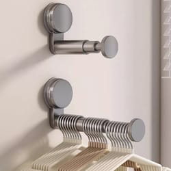 retractable hanger rack no drill suction cup wall organizer