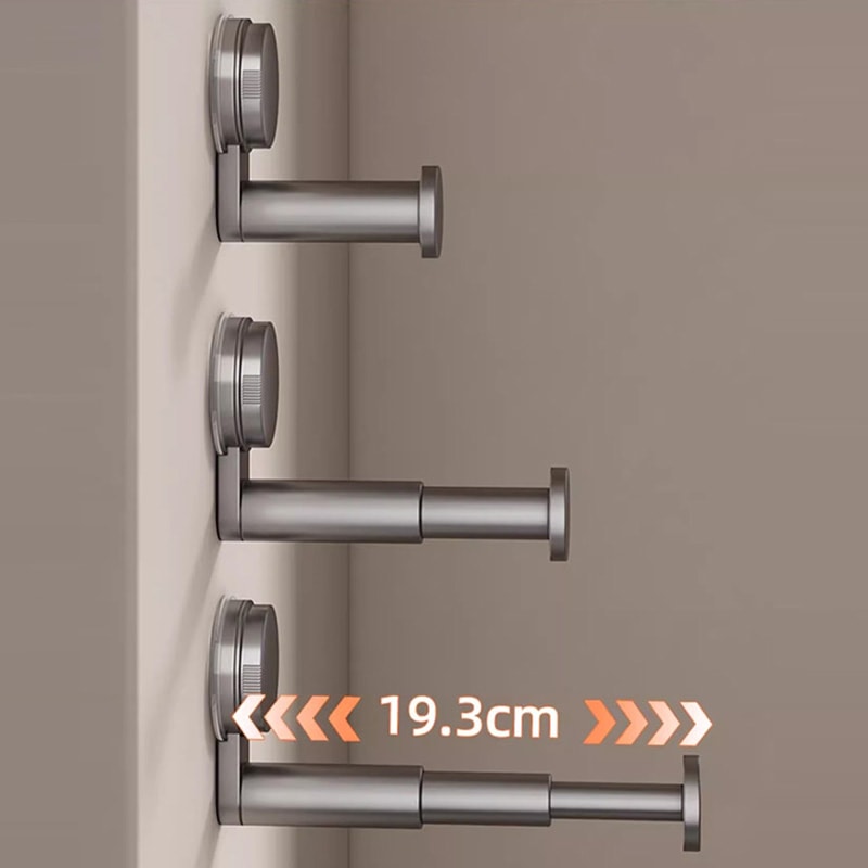 Retractable Hanger Rack No Drill Suction Cup Wall Organizer