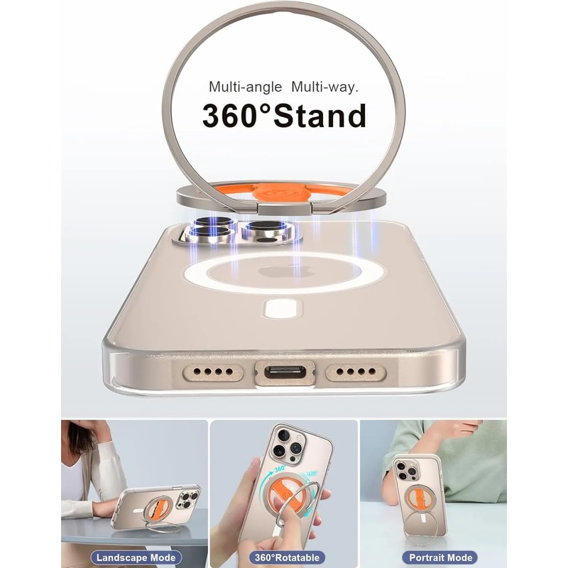 MagOne MagSafe Phone Grip Stand Magnetic Ring Holder with Finger Strap