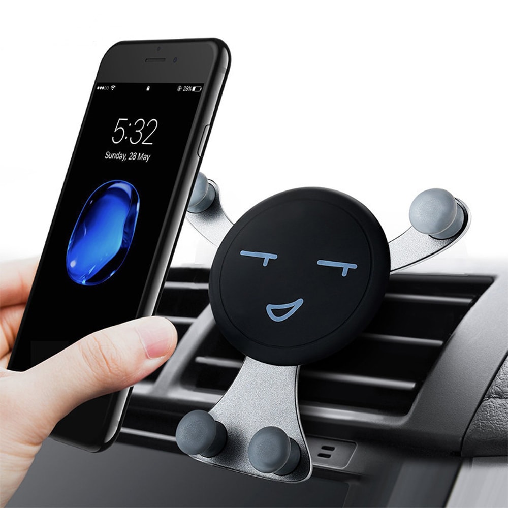 Smiley Grip Car Phone Holder Air Vent Mount For Easy OneHanded Driving 1