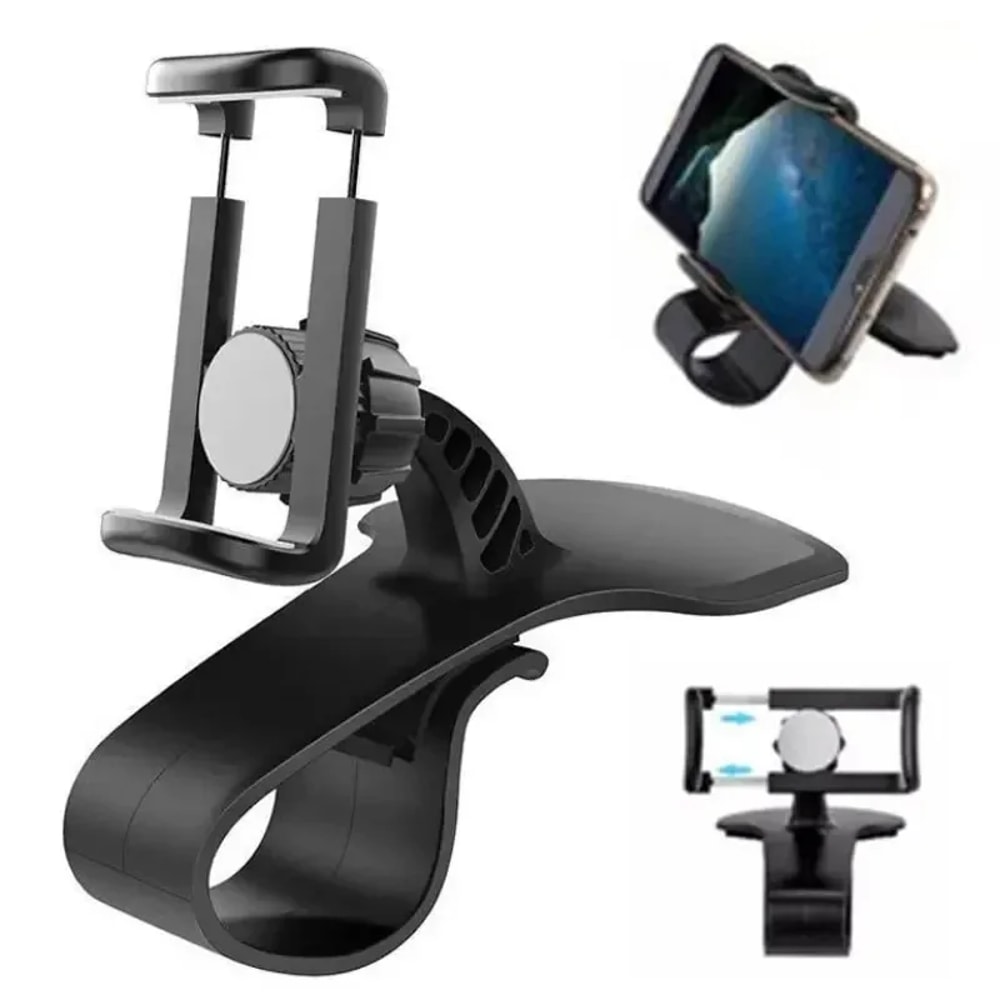 Universal Dashboard Phone Mount Car Phone Holder with One Hand Clip
