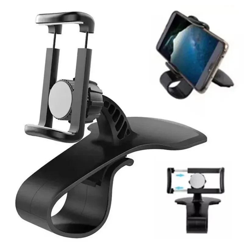 Universal Dashboard Phone Mount Car Phone Holder with One Hand Clip