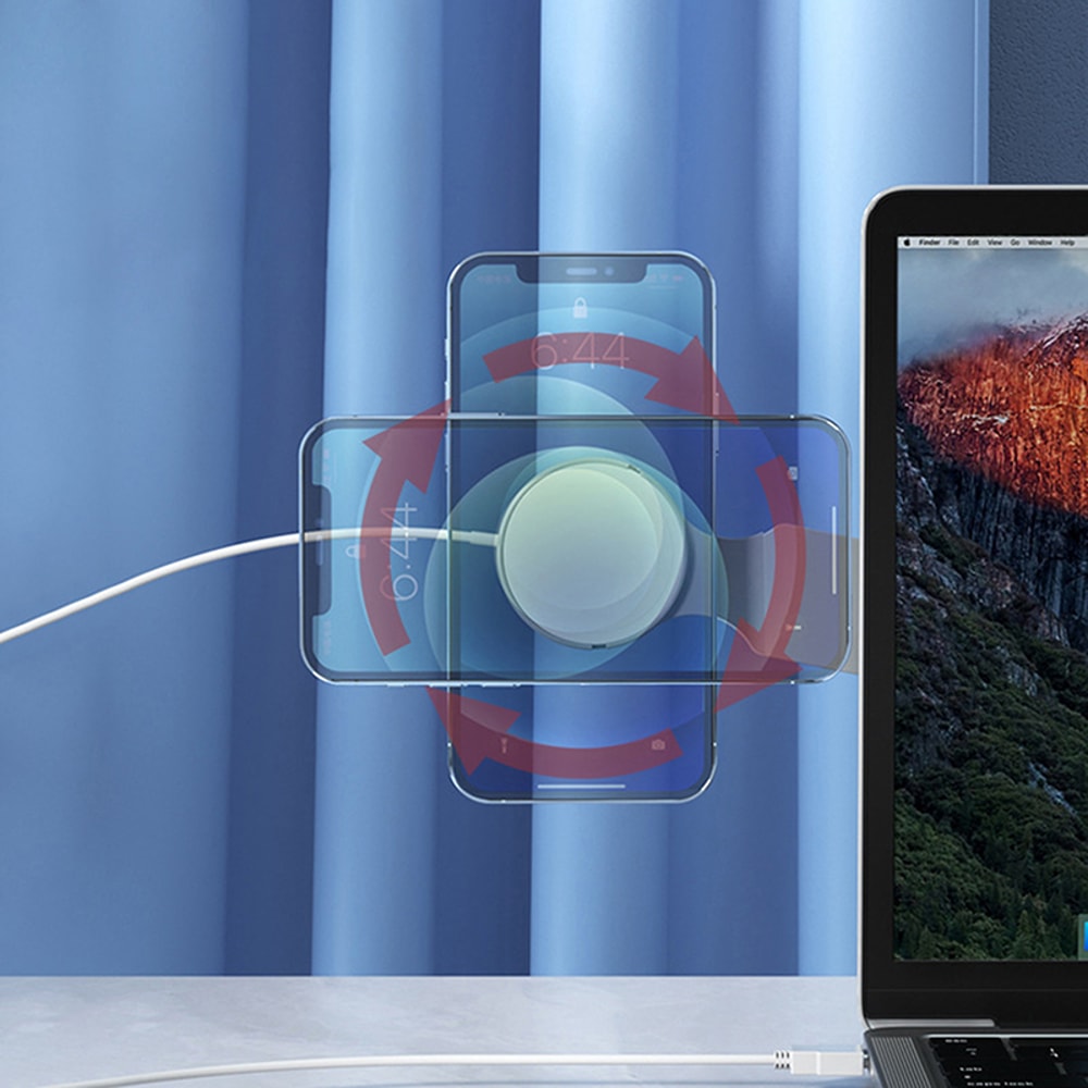 MagSafe Laptop Phone Mount With Foldable Monitor Side Holder 4