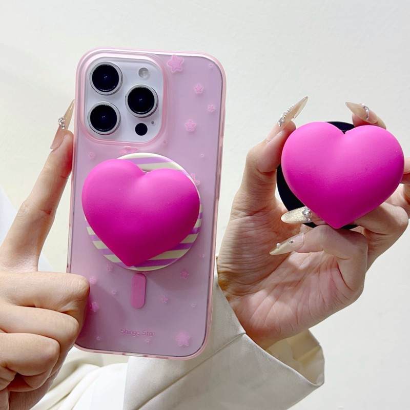 Korean Heart MagSafe Phone Grip Stand For Wireless Charging 3