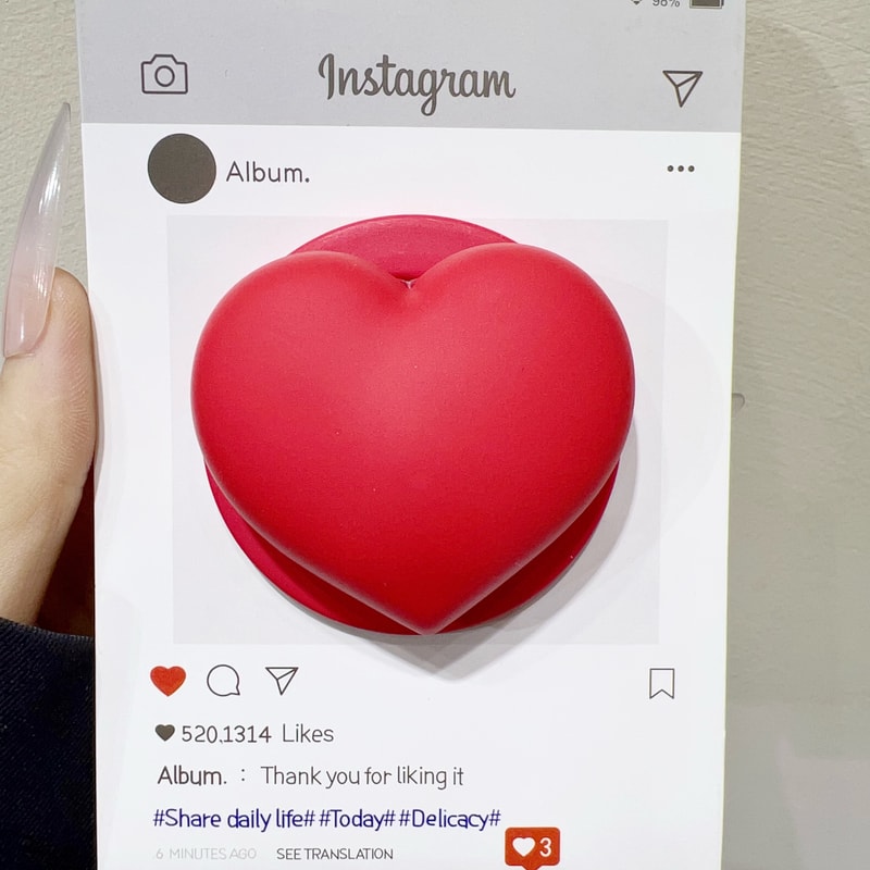 Korean Heart MagSafe Phone Grip Stand For Wireless Charging 9