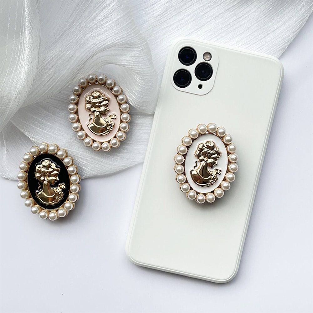 Pearl Gloss Phone Ring Holder Foldable Phone Stand Grip 0