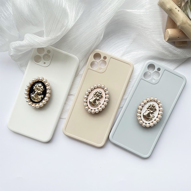 Pearl Gloss Phone Ring Holder Foldable Phone Stand Grip 5