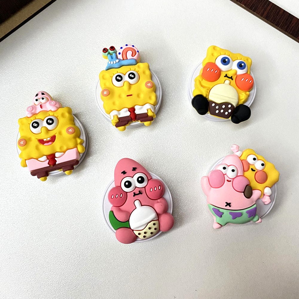 SpongeBob Phone Holder Cute Folding Grip Stand for Universal Phones