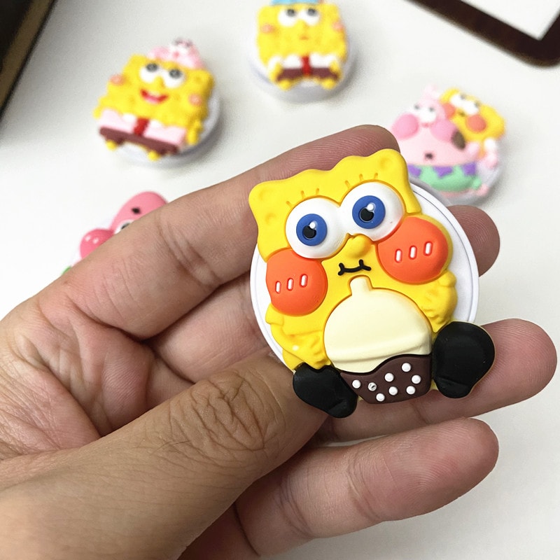 SpongeBob Phone Holder Cute Folding Grip Stand for Universal Phones