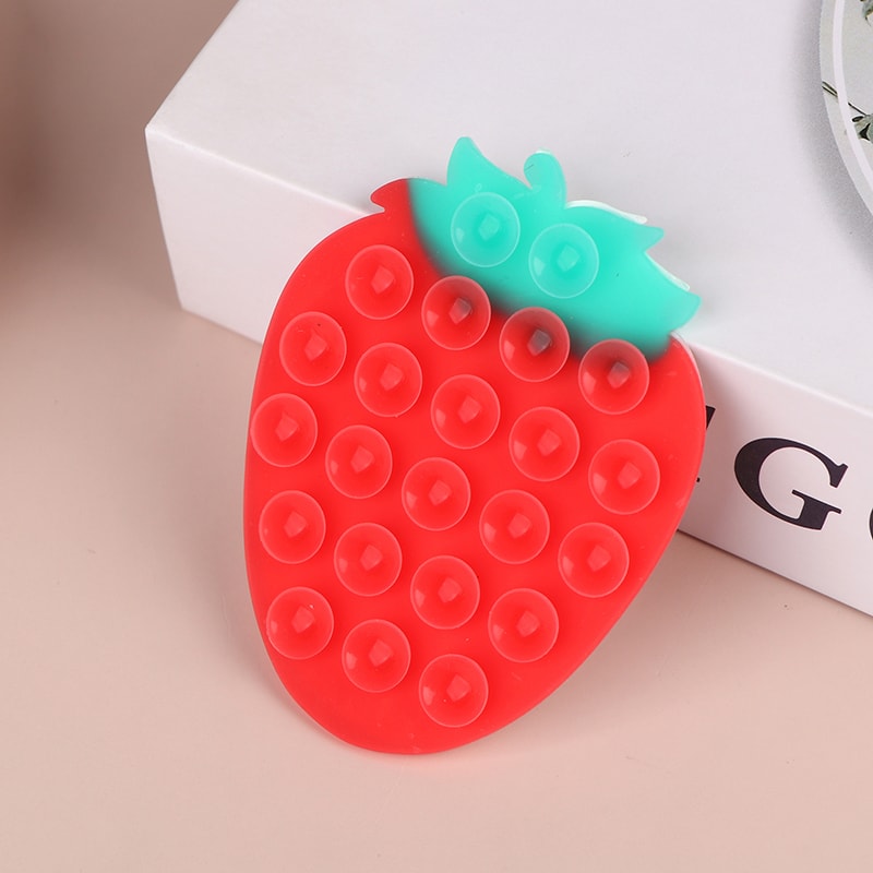 Strawberry Silicone Phone Suction Mount Hands Free Washable Holder 8