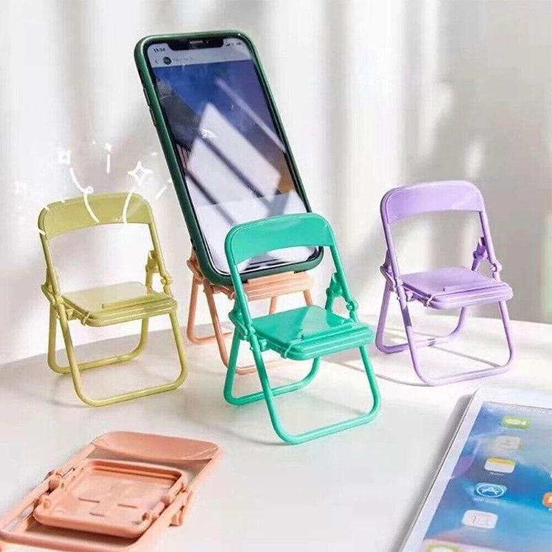 Cute Mini Chair Phone Stand Foldable Phone Stand for Desk and Tablet