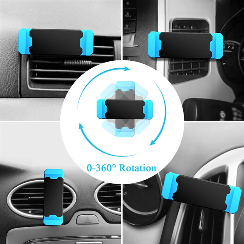 Rotating Car Phone Holder Air Vent Mount for GPS and Smartphones
