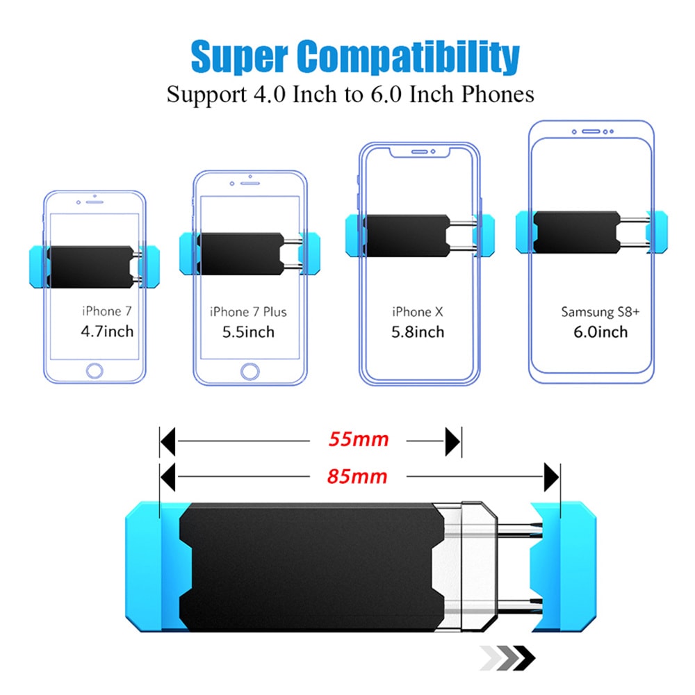 Rotating Car Phone Holder Air Vent Mount for GPS and Smartphones
