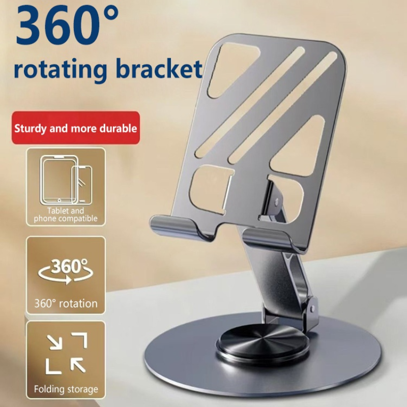 Rotating Aluminum Phone Stand Foldable Desk Holder 1
