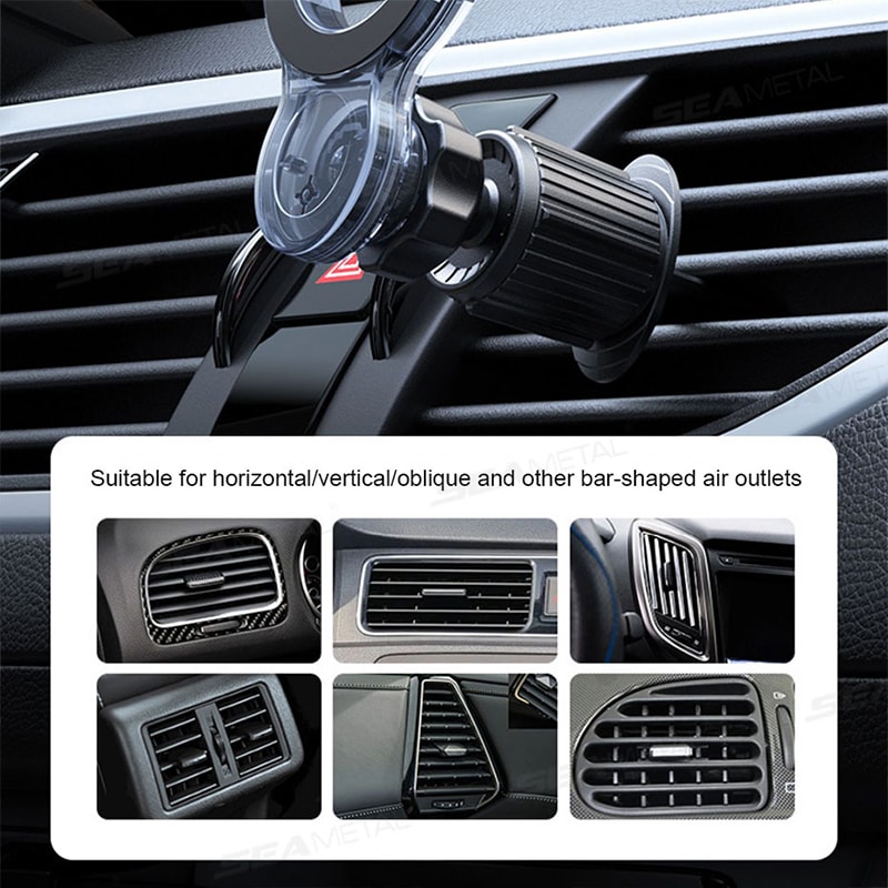 Magnetic Car Phone Holder Air Vent Mount With Rotation For Easy Navigation 3