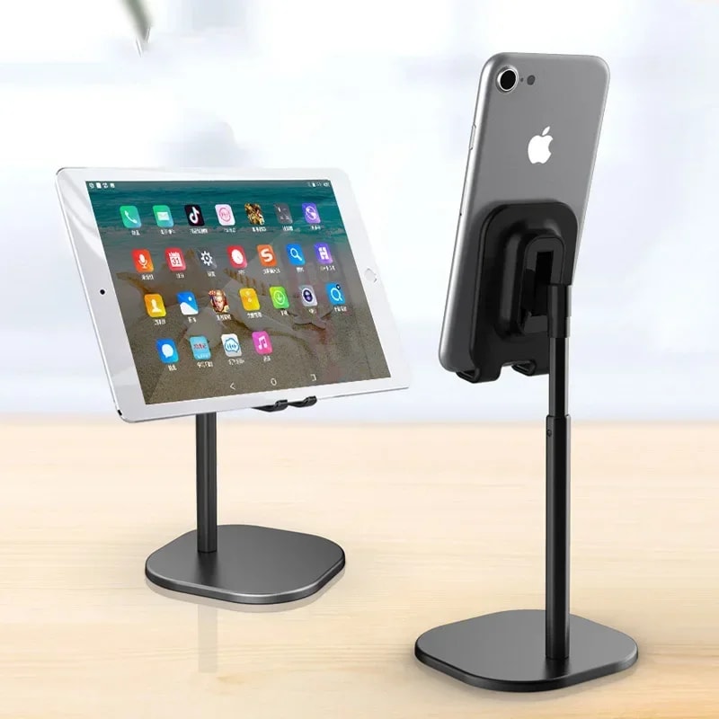 Adjustable Phone And Tablet Stand For Desk Metal IPad Holder With Height And Angle Control 5