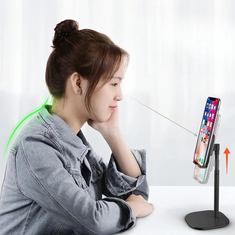 Adjustable Phone And Tablet Stand For Desk Metal IPad Holder With Height And Angle Control 1